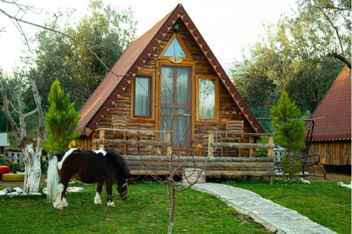 Bungalov otelde at gezisi