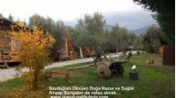Kazdağları ahşap bungalov bahçe